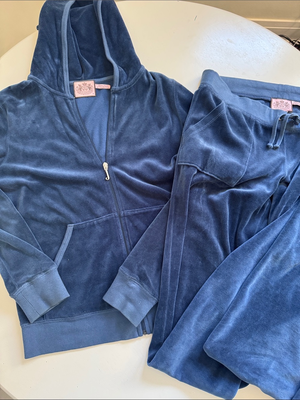 Juicy Couture Navy Velour Vintage Y2K Track Suit